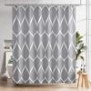 1Pc Polyester Shower Curtain With Metal Grommets & Plastic Hooks, 71*71Inch / 180*180Cm Fabric Bath Curtain Bathroom Decor