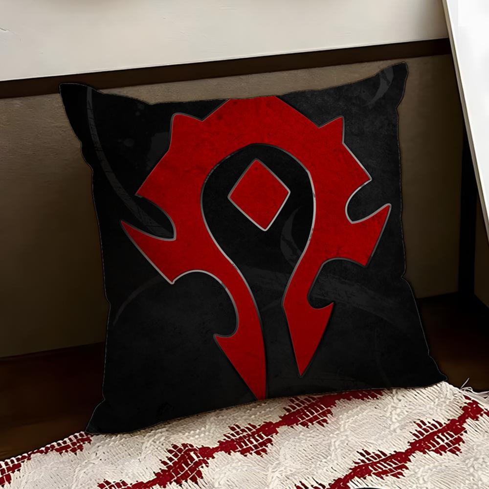 Warcrafts of World WWOW Game Cushion Cover Reversible Soft Durable Pillow Cover Home  Car MultiScene Use for Daily Comfort