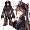 Genshin Hutao Impact Cosplay Costume Uniform Wig Cosplay  Hu Tao Halloween Hat