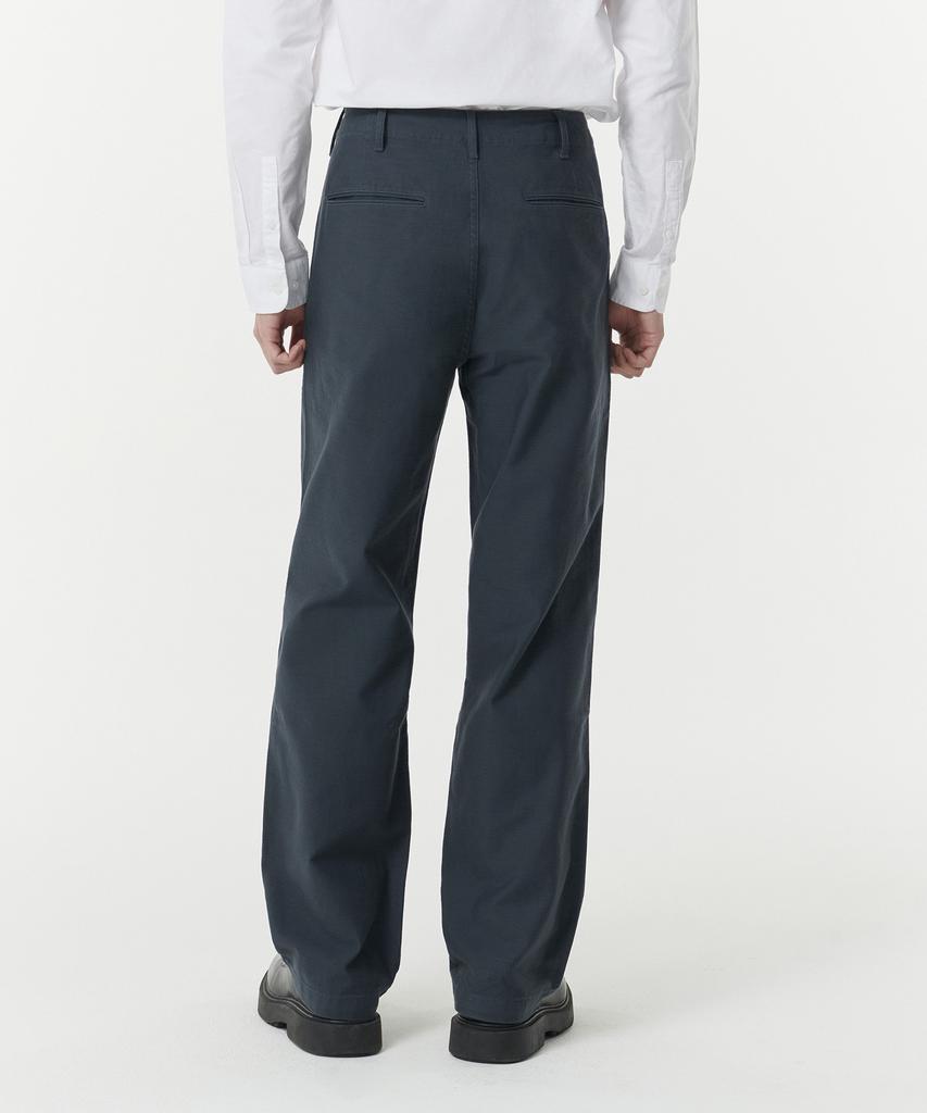 MUSINSA STANDARD Back Satin Officer Pants [Blue Grey]