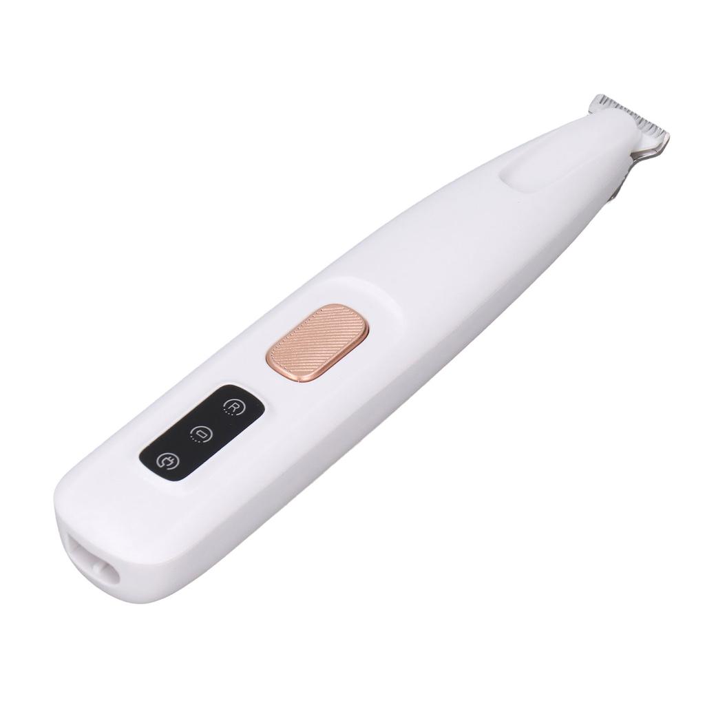 Pet Paw Trimmer with LED Light Efficient Low Noise Rechargeable Electric Dog Paw Hair Clipper for Pets