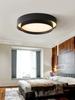 Modern Round LED Ceiling Lamp Bedroom Ceiling Light 30cm/40cm/50cm Black White Chandelier Minimalist Home Decor Lighting Fixture