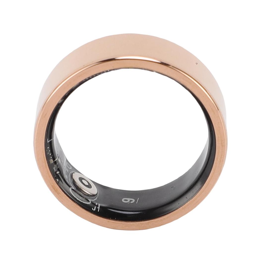 Smart Ring Rose Gold IP68 Water Proof Sleep Fitness Body Temperature Step Counting Ring for Reading Page Turning