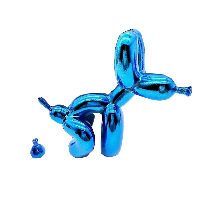 10cm Nordic Resin Animal Pooping Balloon Dog Sculpture Home Decor Figurines for Interior Living Room Home Decoration Crafts