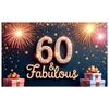 Birthday Celebration Banner LED-effect Lettering Glamorous Birthday Backdrop Fabulous Birthday Banner Milestone Theme For Luxury