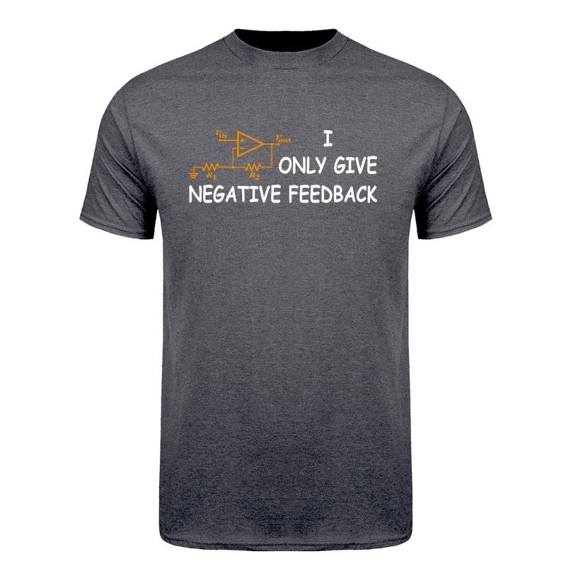 I Only Give Negative Feedback Funny Computer T Shirt Electronics Circuit Graphic Tshirts Engineering Humor Da953