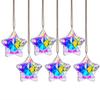 6pcs Moon Christmas Tree Hanging Ornament Stars Sun Catcher Crystal Pendant  Garden