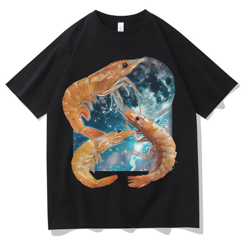 Funny Shrimp Meme T Shirt Unisex Women Aesthetic Harajuku High Quality Graphic TShirt Unisex Streetwear Oversized Cotton Tee Shirt