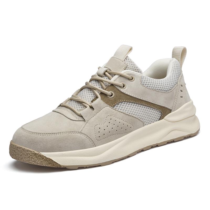 

Модная универсальная мужская повседневная кожаная обувь, легкая дышащая мужская обувь для скейтбординга, кроссовки для отдыха, ходьбы, путешествий, мужская обувь для трекинга 45 песочный