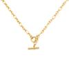 18K Gold Titanium Steel Collarbone Chain High-End Fashion Ot Buckle Cross Chain Necklace Women