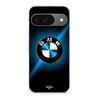 Cover per telefono - MANIACASE - Google Pixel 9 - Logo BMW - Nero e blu brillante - Flessibile