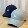 Bear Embroidered Hat Baseball Cap Women's New Four-season Versatile Curved Brim Soft Top Cap Ins