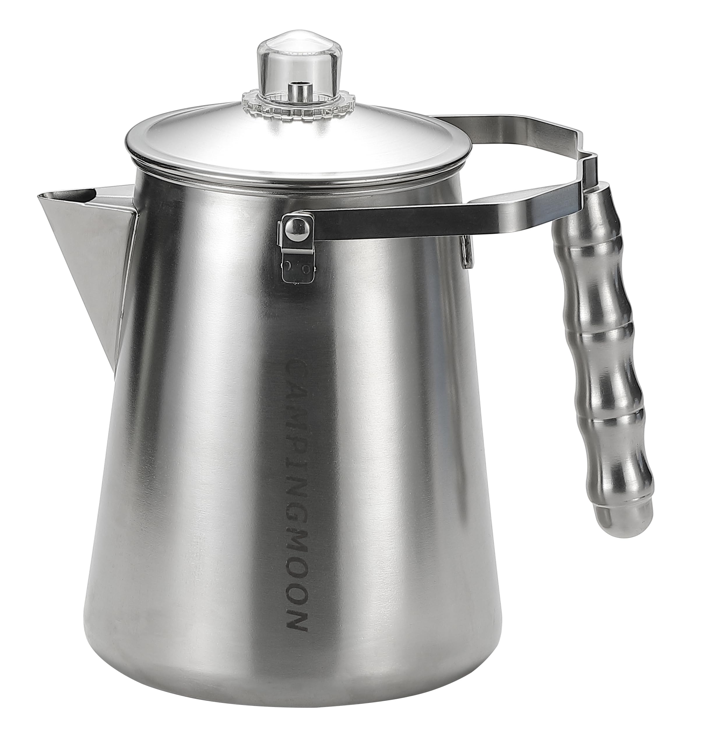 

CAMPING MOON Stainless Steel Percolator Direct For Gas Fires Kettle, Flame, One-Piece Molding, Only, 1.2L SW-7