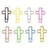 [20pcs Durable Metal Cross Clips] 20pcs Assorted Colors Metal Cross Paper Clips - Durable Steel Office Bookmarks & Document Organizers
