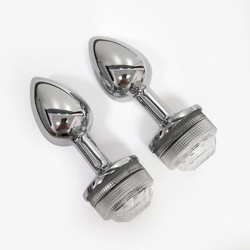 Metal Butt Plug with Fairy Lights - Anal Dilator & Flirting Toy