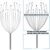 Head Claw 20 Fingers Skin Massage Stainless Steel Octopus Head Body Scalp Neck Equipment Massager for Unisex