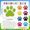 Geyee 108 Pcs Paw Prints Cutouts Paw Bulletin Board Decorations 3.5'' Mini Colorful Paper Cutouts for Educational Craft Wall Decor Party Favor