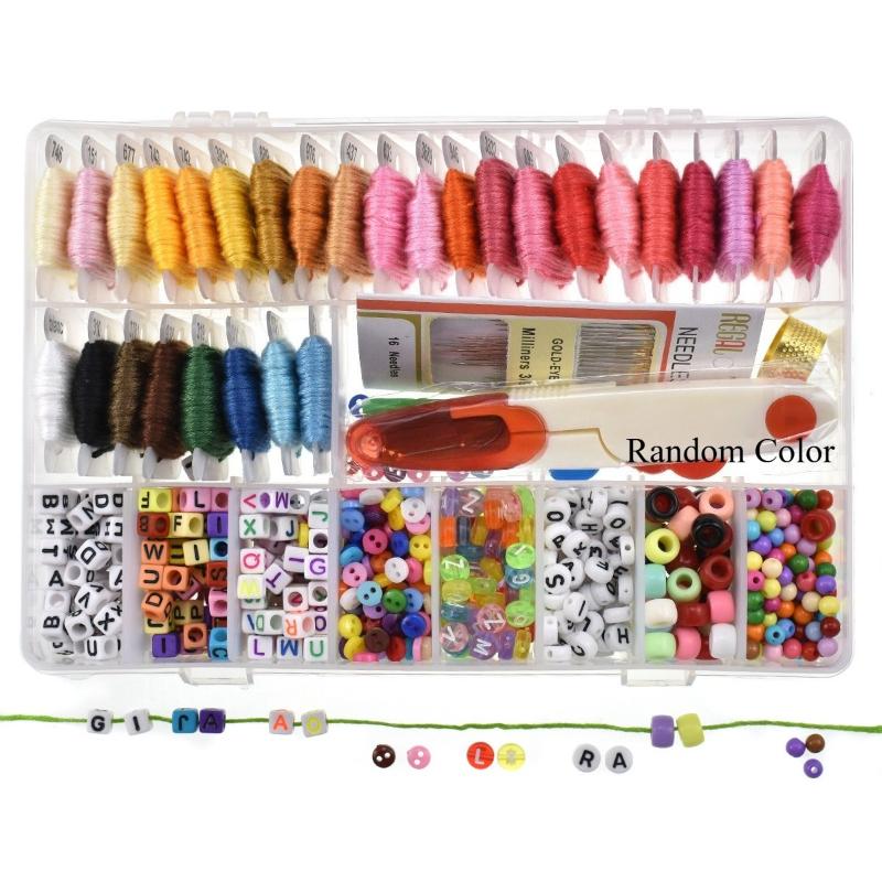 

100/96 Colors High Tenacity Embroidery thread Set Cross Stitch Sewing Thread with Floss Bins&Scissors Thimble Cross Stitch Tool