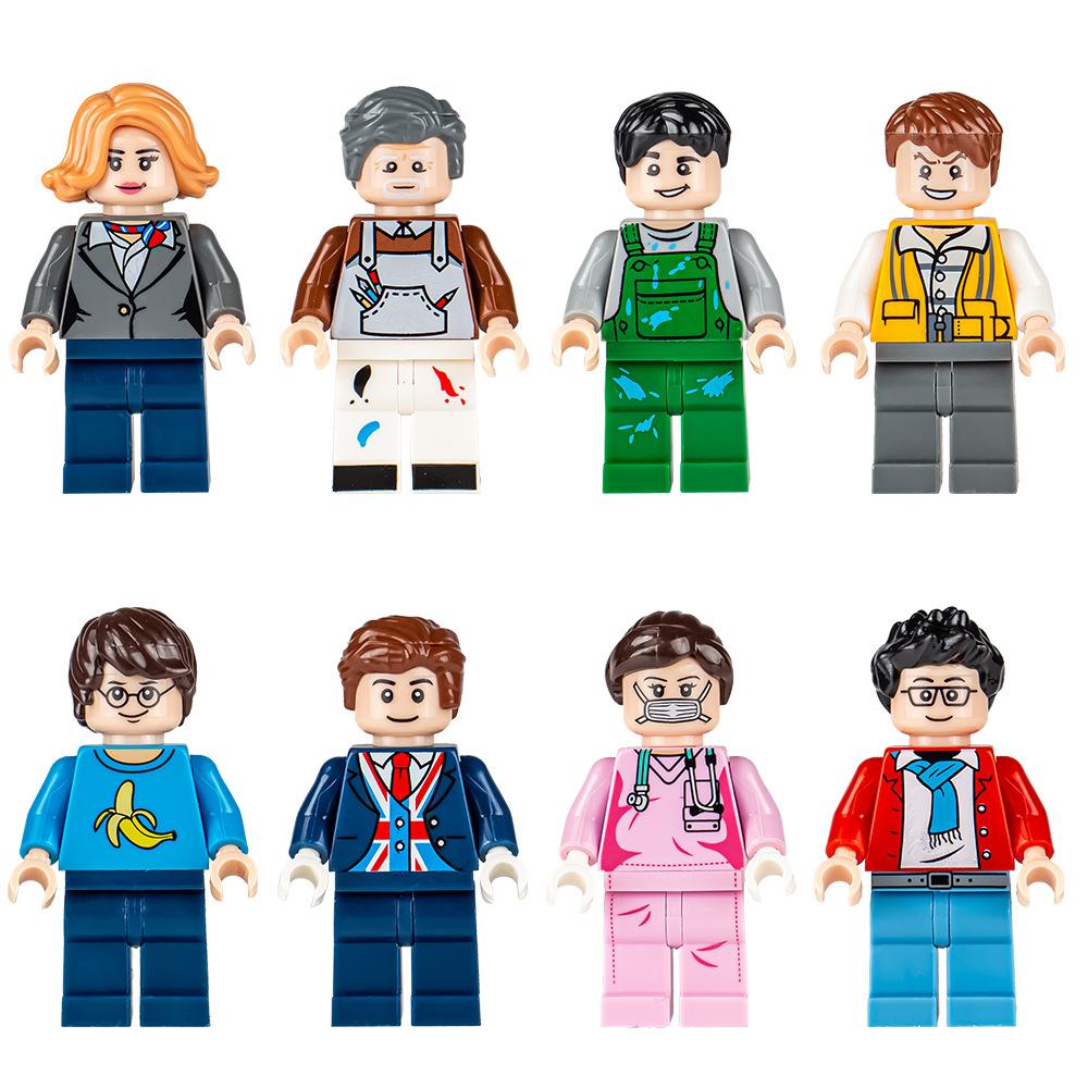 City Professional Engineer Firefighter Doll Building Block