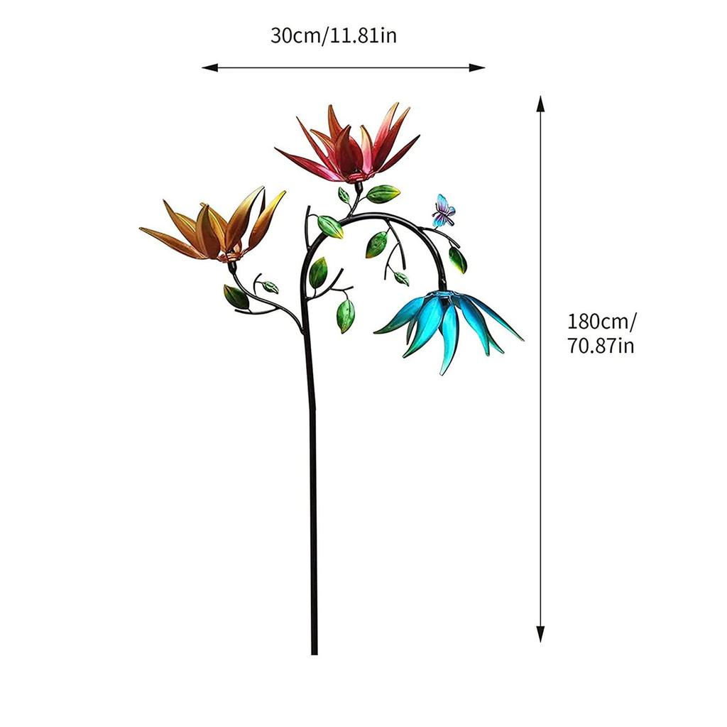 Large Metal Wind Spinners Windmill For Yard And Garden Outdoor Art Decoration Garden Windmill Colorful Decoration Dropship