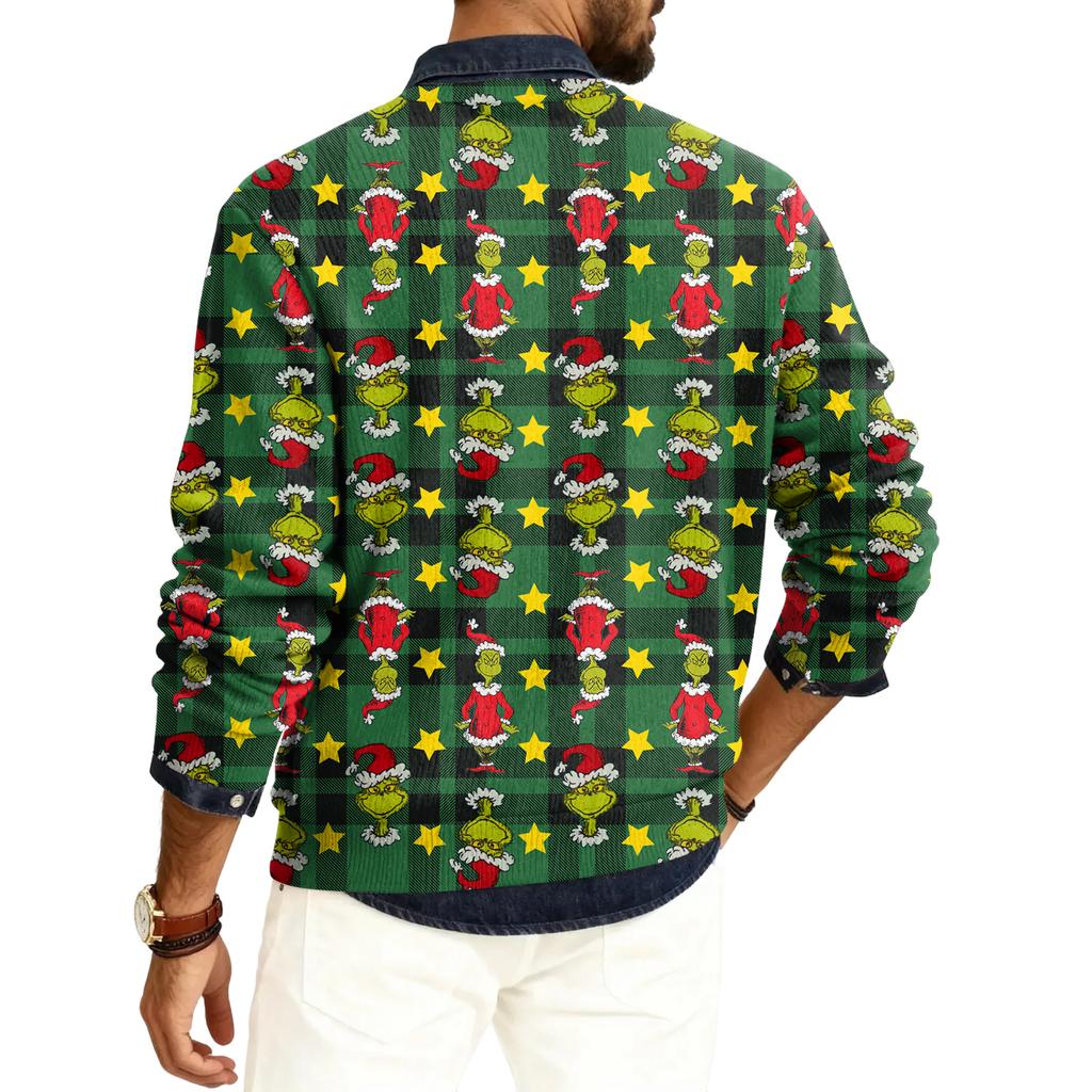 Men's Round Neck Long Sleeve Ribbed Knit Pullover