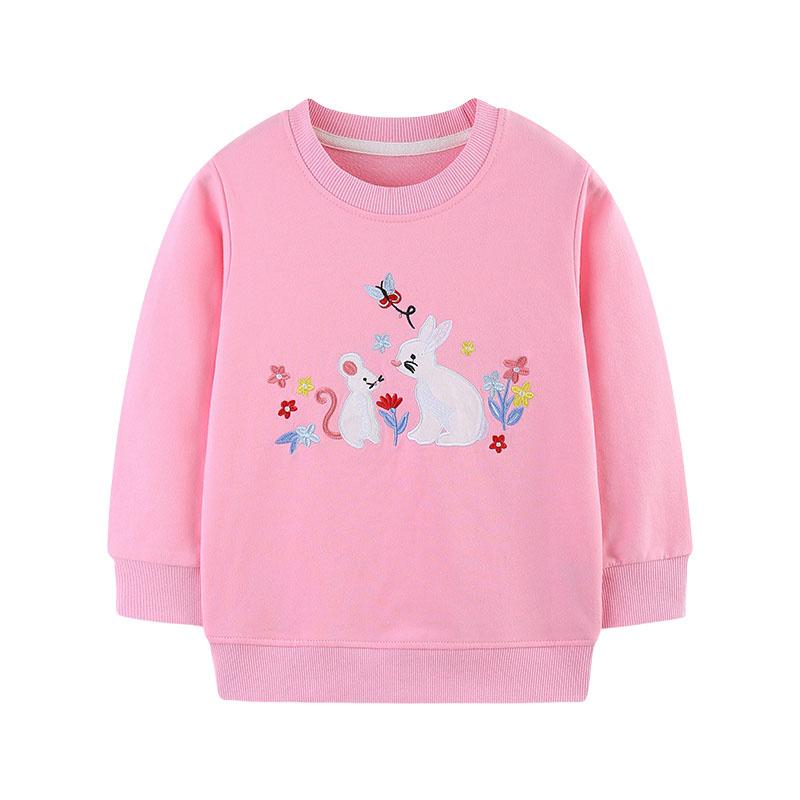 Christmas Long Sleeve Boys Girls Sweatshirts Deer Applique Autumn Winter Children's Clothes Hooded Shirts Baby Tops