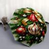 1pc Elegant Christmas Ornaments Pattern Beautiful Looking Automatic Folding Umbrella, 3 Folding, 8 Iron Frame Design, Durable and Suitable for Tr