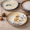 Hand-Painted Retro 6-Inch Round Ceramic Plate - Bone Dish, Spittoon, Tea Snack, Dried Fruit, Small Snack, Pastry Plate.