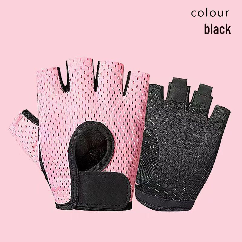 Men's & Women's Anti-Slip Fingerless Fitness Gloves - Wrist Support, Lightweight Summer Design for Cycling and Training