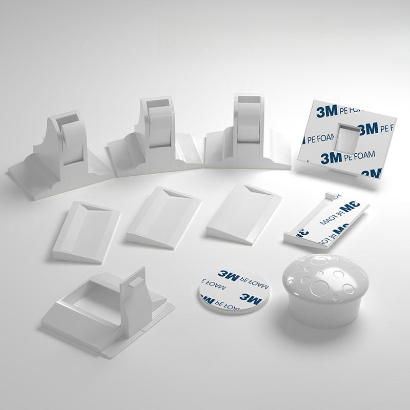 

Легко устанавливаемые невидимые магнитные замки для ящиков - многофункциональная безопасность с клейкой основой, не требуются инструменты, окрашенный пластик для шкафов 4 Packs + 1 Key