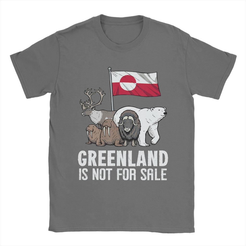 Mens TShirt Greenland Not for Sale Greenland Flag Animals Greenlanders 100 Cotton Tee Shirt Short Sleeve T Shirts Clothing