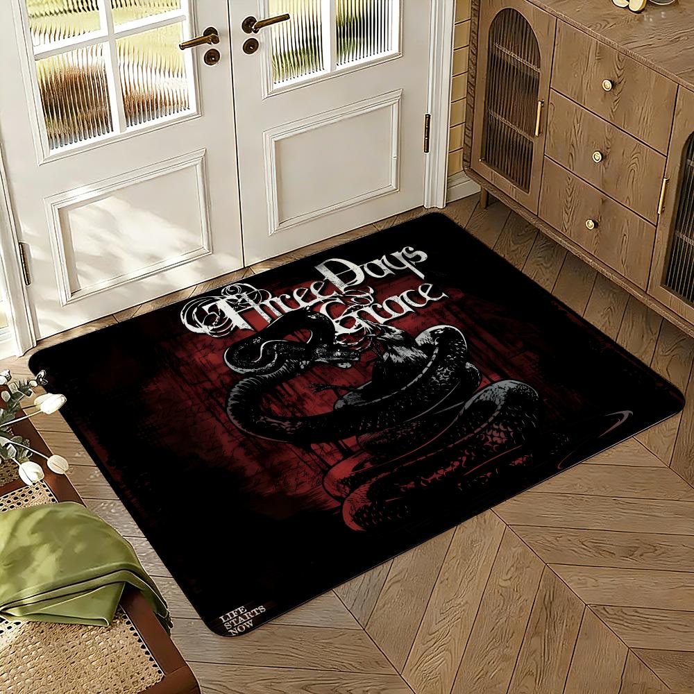 Three D-Days Grace Floor Mat Soft Thickened Absorbent Non-Slip Bedroom Living Room Door Mat Home Decor Flannel Rugs