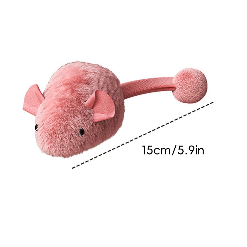 Interaktives Quietsch-Katzenspielzeug Leuchtet im Dunkeln Simulierte Maus Quietsch-Katzenübung Jagd Nachtunterhaltungsspielzeug Katzenzubehör