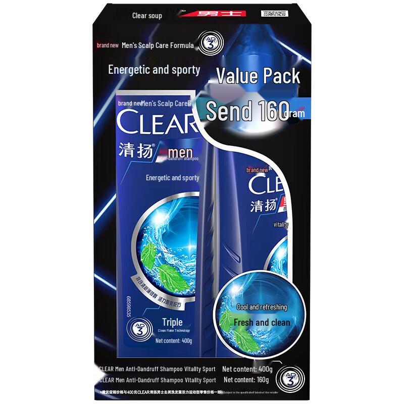 Clear Men Anti-Dandruff Shampoo with Sport Mint
