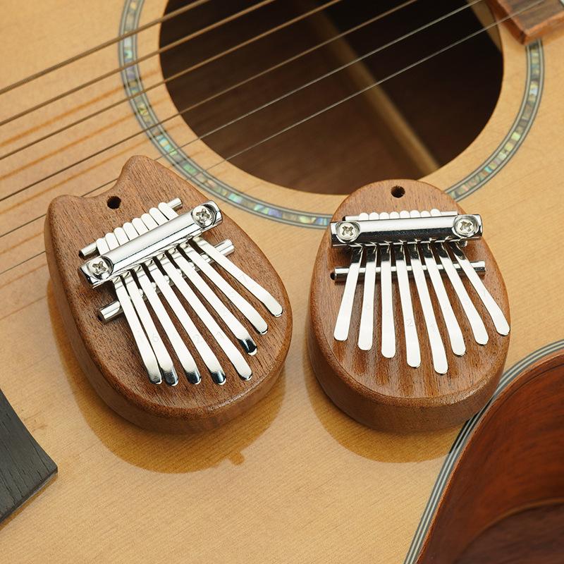 Solid Wood 8-Note Mini Kalimba - Portable Beginner Thumb Piano Instrument