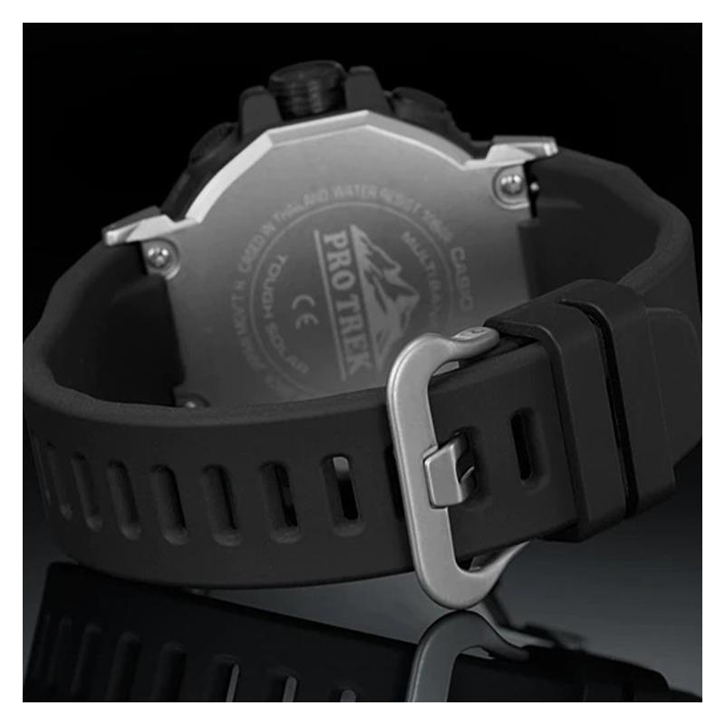 Casio PRO TREK Series-Disc Dual Display Series Intelligent Six Bureau Radio Wave Solar Powered Outdoor Mountaineering Waterproof Sports PRW-50Y-1B