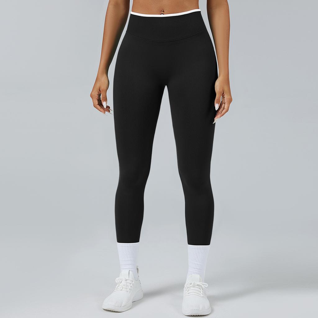 Women's Casual Hip,lifting Seamless Color Block Yoga Leggings