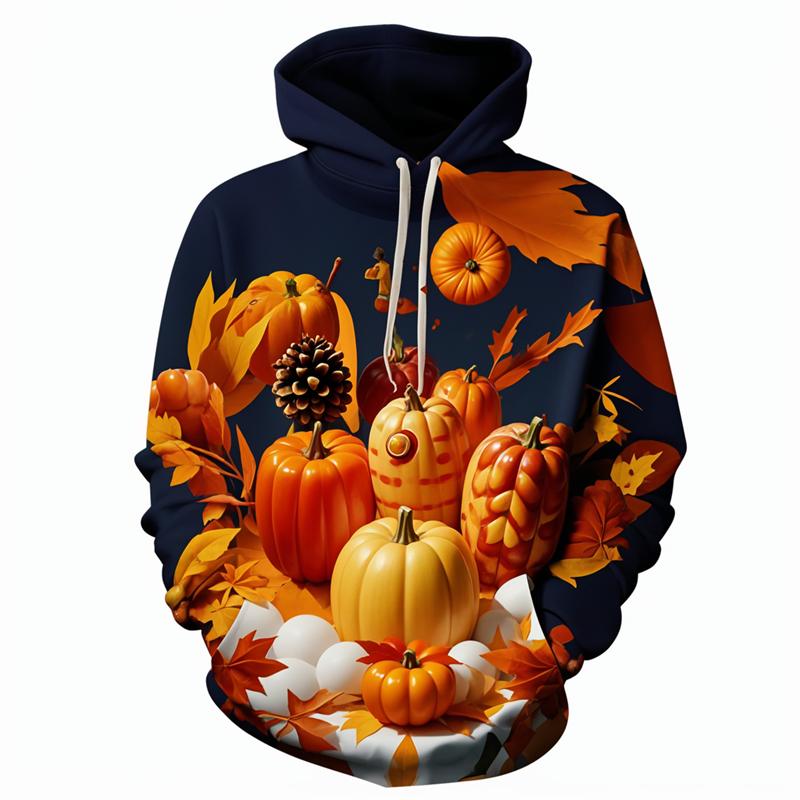 

Принт ко Дню благодарения Тыква Мужские/Женские Уличные Толстовки С Капюшоном Счастливого Дня Турции Осень Довольно новые худи и свитшоты 6XL