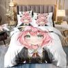 Fashion S-SPY Anya FAMILY Anime Bedding Set Single Twin Full Queen King Size Bed Set Kids Bedroom Duvetcover Sets Bed Sheet Set