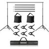 Neewer 2x3m Adjustable Background Stand - Supports Backdrops/Background Sheets - Suitable for Weddings, Parties, and Studio Photography - Includes 4 C