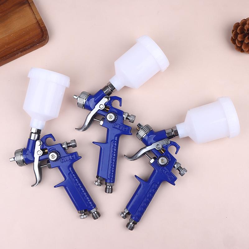 Professionelle HVLP-Spritzpistolen 0,8/1,0 mm Düse Mini 125 ccm Becher Spritzpistole Schwerkraft Airbrush Pneumatische Pistole zum Lackieren von Autos Aerograph