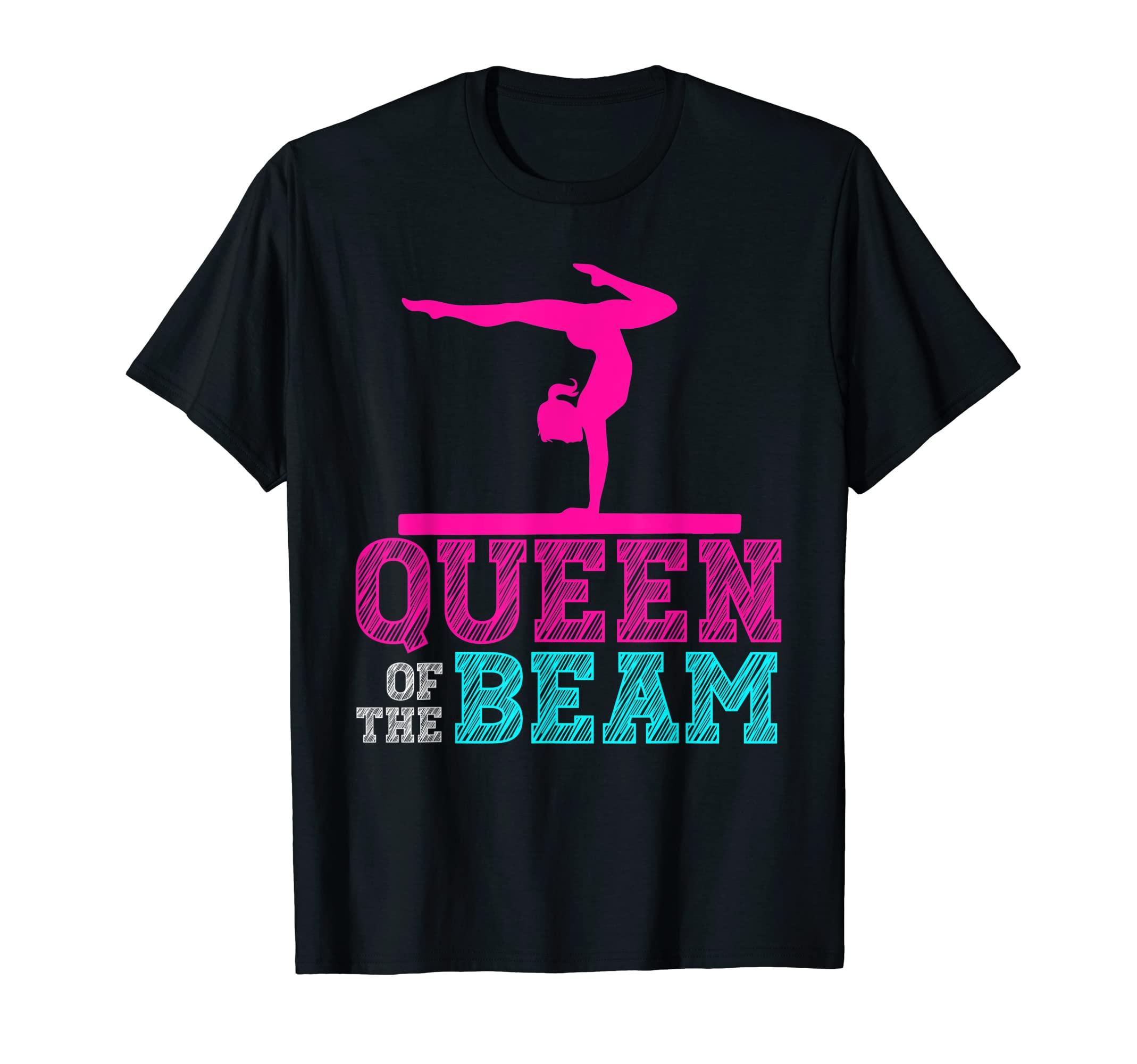 

Женская футболка для девочек Queen of the Beam Balance Artistic Gymnastics чёрный