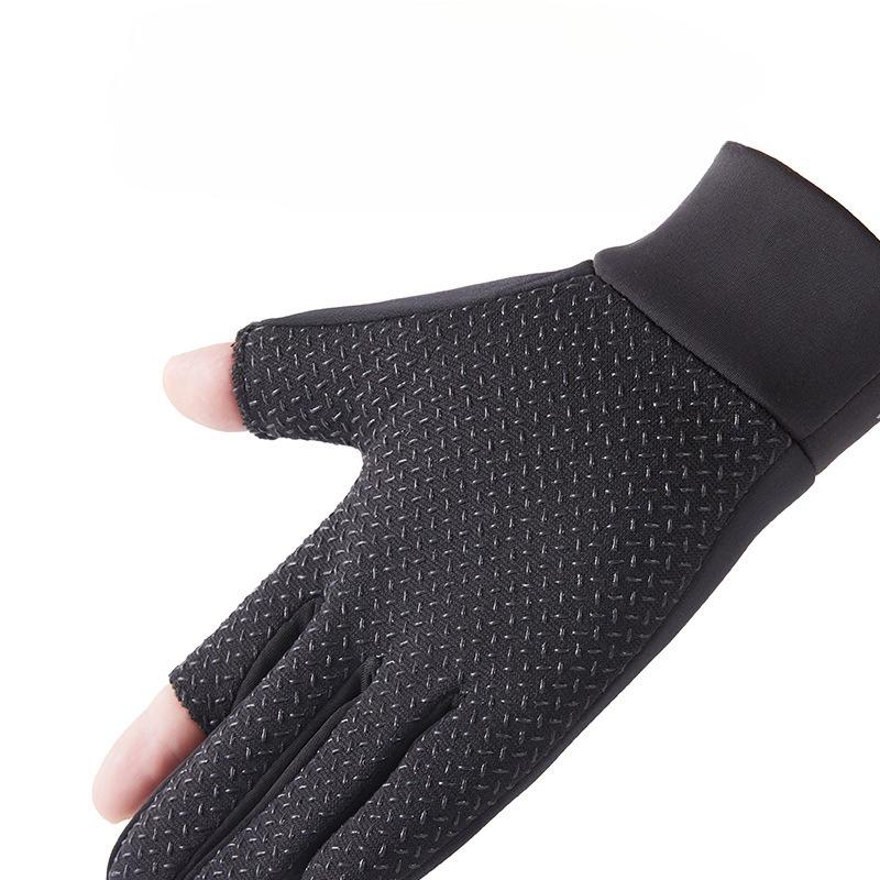 Warm Gloves for Men Motorcycle Winter Windproof Gloves Water-Repellent Cycling Takeaway Touch Screen Fishing Non-slip Gloves