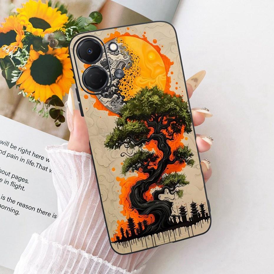 Modische Coole Hülle Für Tecno Spark GO 3 KN3 Weiche Schwarze Silikon TPU Rückabdeckung Für Tecno Spark Go3 Handyhüllen