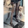 Bowknot Flocked Winter Pantyhose: Warm, Thick, Skin-Through Leggings for Women