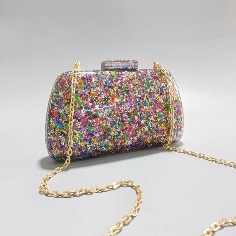 Evening Dress Bag Luxury Designer Hand Bags For Women Wedding Banquet Clutch Acrylic Shoulder Crossbody Shell Original Mark Bags