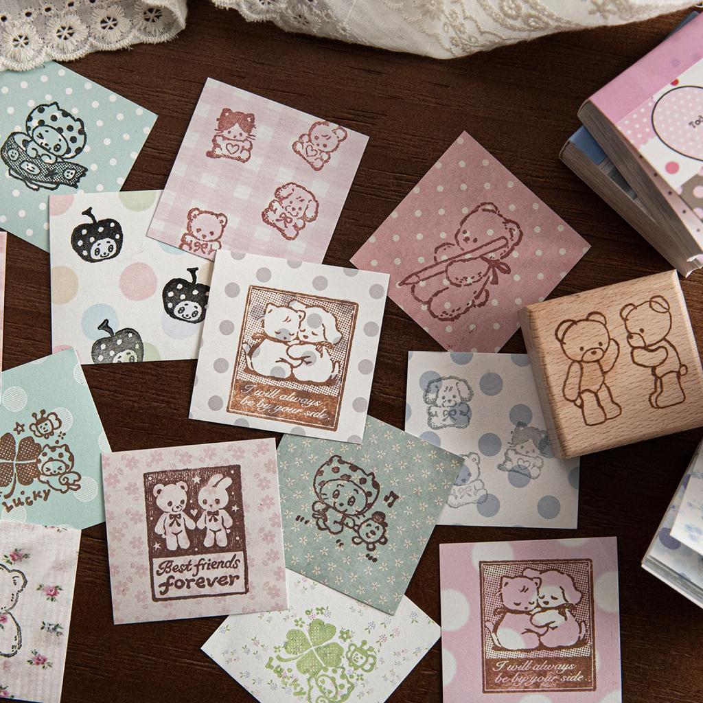 100pcs/lot Memo Pads Material Paper The Revelation of Milk and Salt Junk Journal Scrapbooking Cards Retro Background Decoration