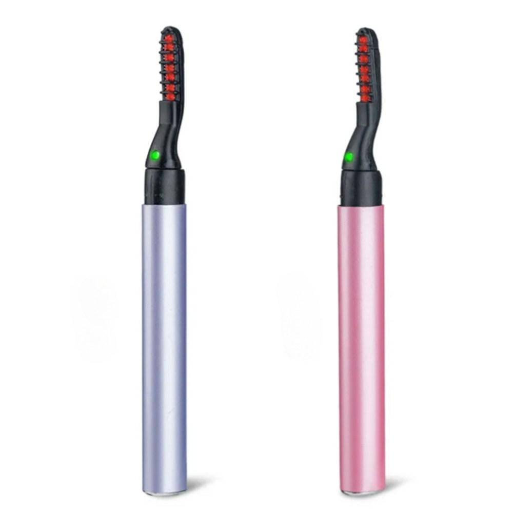 Makeup Tools Beauty Accessories Makeup Set Long-lasting Electric Eyelash Curler Portable Without Batteries, 1pc Random Purple, 1 Piece
