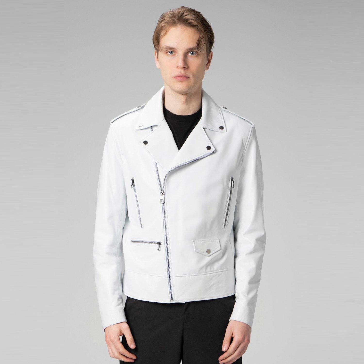 

Dericlub Man Пальто из 100% натуральной кожи XS белый