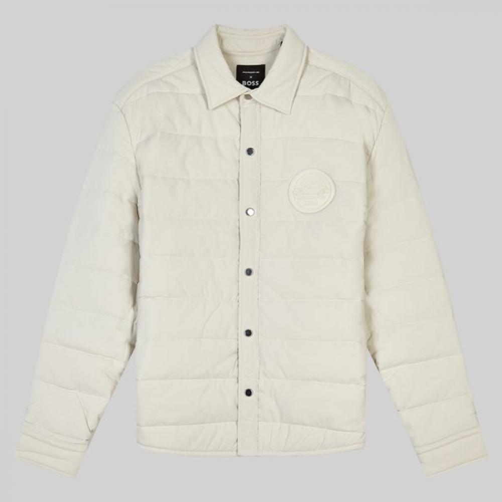 

Boss Padded Shirt Jacket Open White Regular Fit XL
